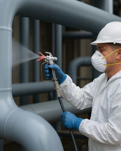 Jateamento com granalha e pintura industrial